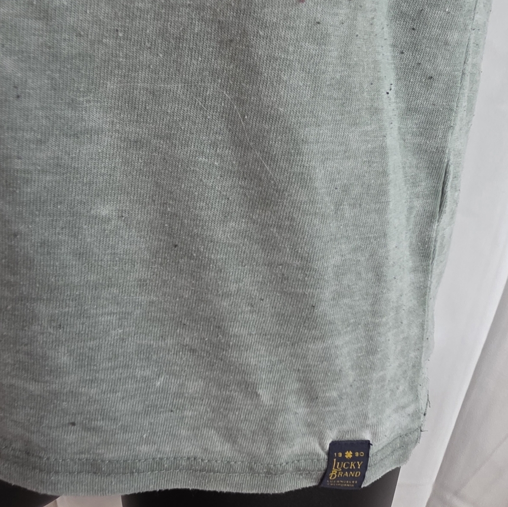 Lucky Brand Venice Burnout Men's Gray Henley T-Shirt Size Small 2684AE - Picture 5 of 10